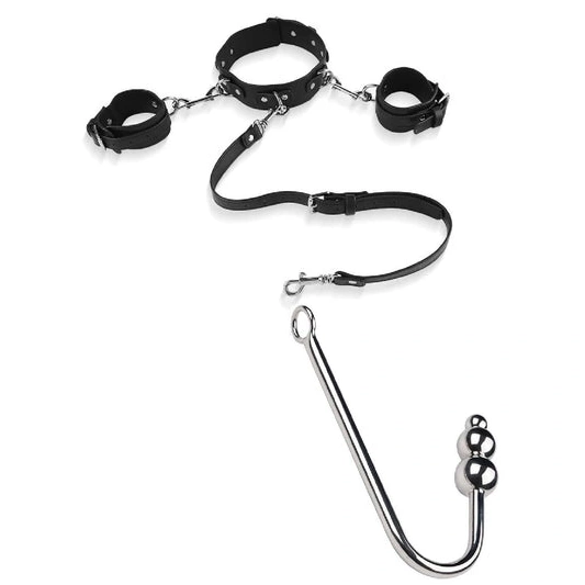 Hook 5334 with and Cuffs Anal Beaded Elegant Collar 1111